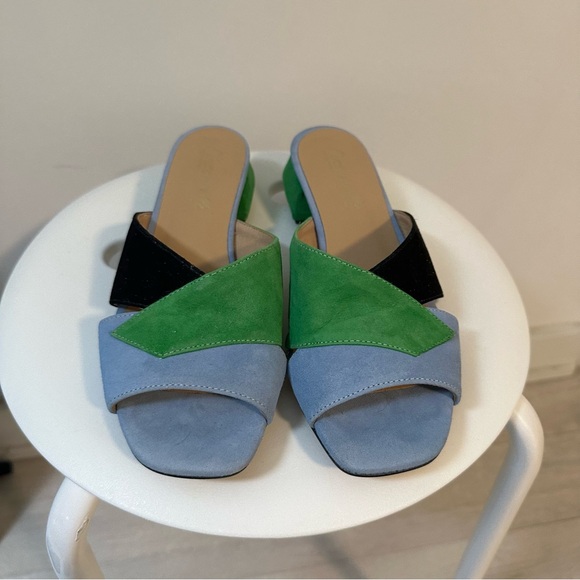 Shoes - Stylish Green and Blue Women's Sandals